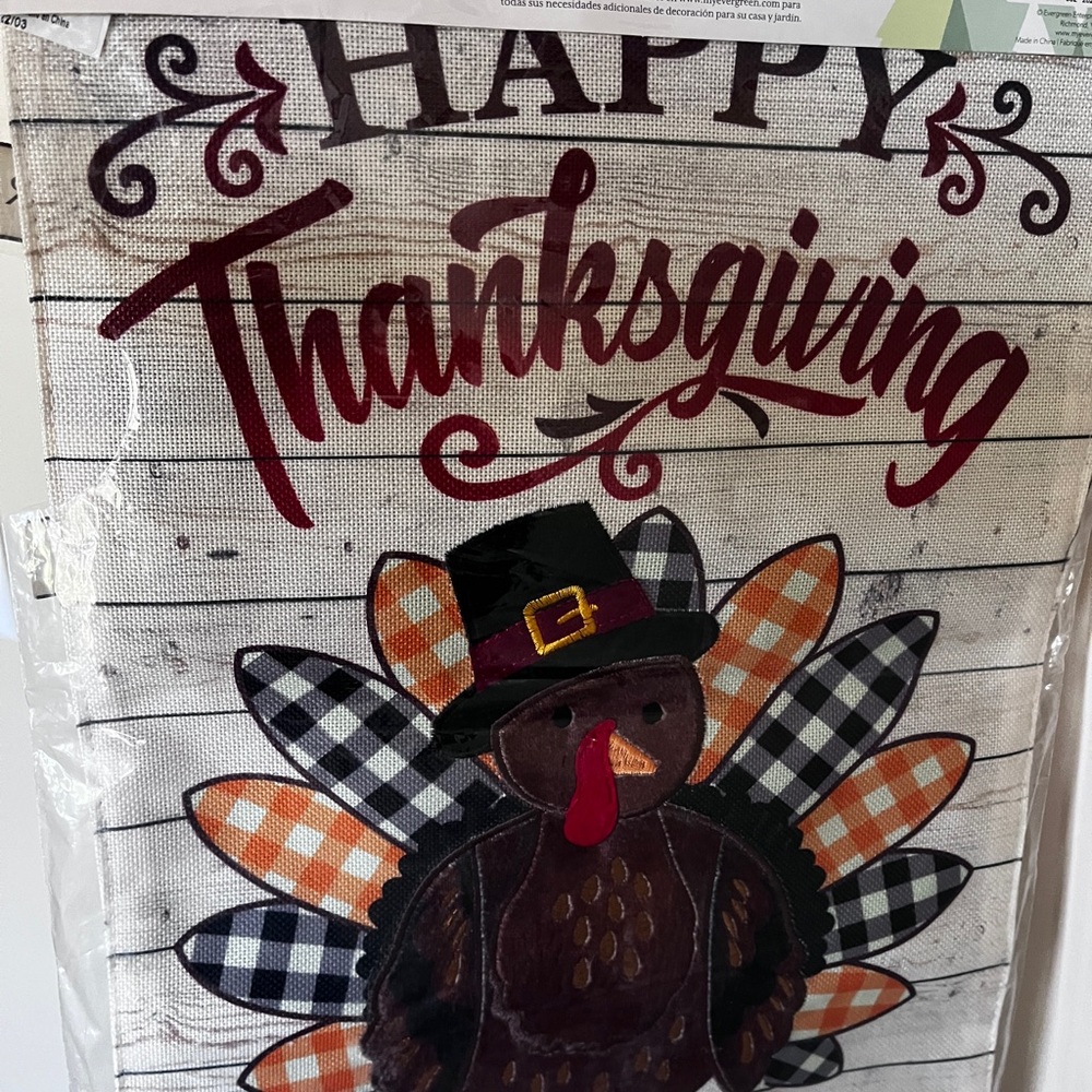 Thanksgiving Garden Flag NWT